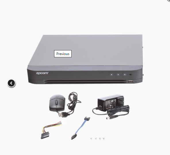EV4004 TURBOD DVR EPCOM 4 CH ACUSENCE 4MP AUDIO INTEGR