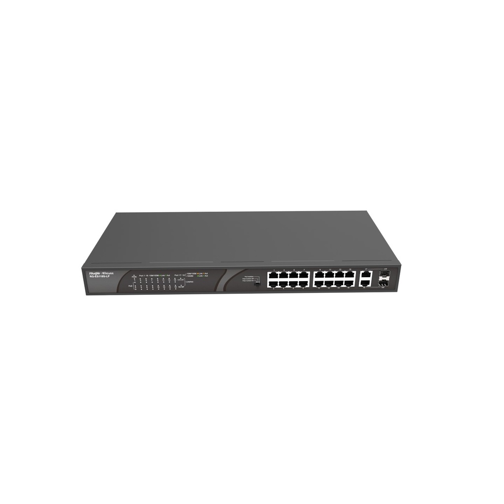 RGES118SLP Switch Ruijie 16 Port No Admin Poe 2sfp