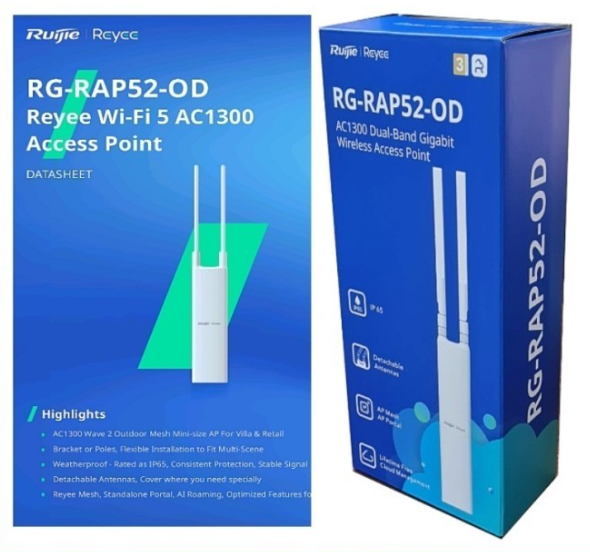 RG-RAP52-OD Reyee Wi-Fi 5 AC1300 Dual-Band Outdoor Access Point