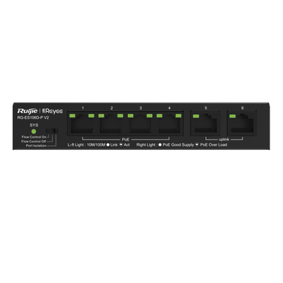 RG-ES106D-PV2 Switch poe Ruijie 4 ports not manageable